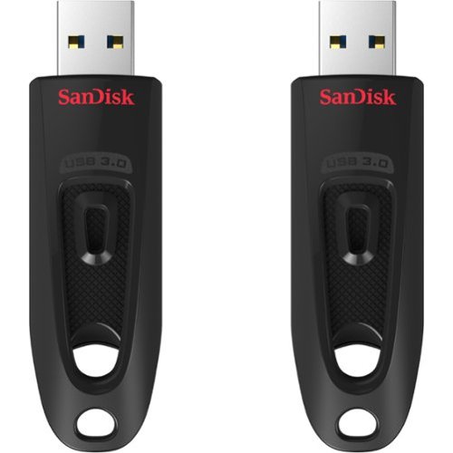 SanDisk - Ultra 64GB USB 3.0 Flash Drive with Hardware Encryption (2-Pack)