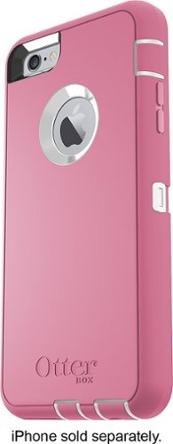  OtterBox - Defender Series Case for Apple® iPhone® 6 Plus and 6s Plus - White/Hibiscus Pink