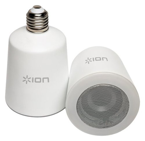 ION Audio - Sound Shine Portable Bluetooth Light Bulb Speakers (2-Piece) - White Only-Front_Standard 