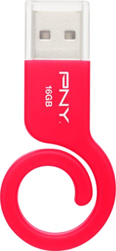  PNY - Monkey Tail 16GB USB 2.0 Type A Flash Drive - Red
