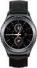 Samsung - Gear S2 Classic Smartwatch 40mm Stainless Steel - Black Leather-Front_Standard