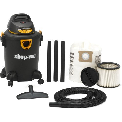  Shop-Vac® - 6 Gallon Quiet Deluxe Wet/Dry Vacuum Cleaner - Black