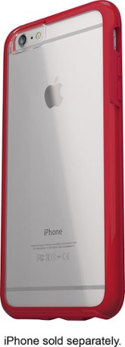  OtterBox - Symmetry Series Case for Apple® iPhone® 6 Plus - Clear/Scarlet Red