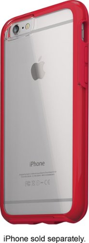  OtterBox - Symmetry Series Case for Apple® iPhone® 6 and 6s - Clear/Scarlet Red