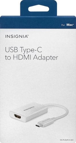 Insignia™ USB Type-C-to- 4K HDMI Adapter - White WORLDWIDE DELIVERY