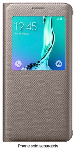 S-View Flip-Cover Case for Samsung Galaxy S6 edge Plus Cell Phones - Gold-Front_Standard 