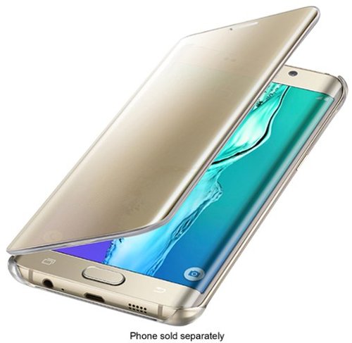  S-View Flip Cover for Samsung Galaxy S6 edge Plus Cell Phones - Clear/Gold