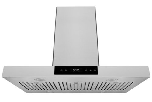 Hauslane - 36 inches - Convertible - Island Range Hood - Stainless Steel-Front_Standard 