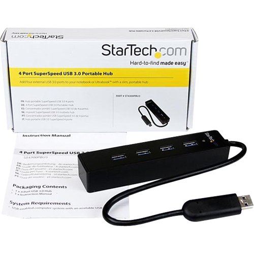 StarTech.com 4-Port USB 3.0 Hub - Black HOW TO BUY