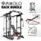 Mikolo - Power Rack Cage, 1500 lbs Weight Rack with Cable Crossover Machine, Multi-Function Squat Rack - Black-Front_Standard
