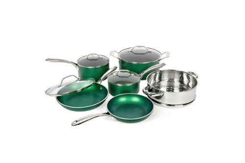 Granitestone - 10 Piece Nonstick Cookware Set - Emerald-Front_Standard 