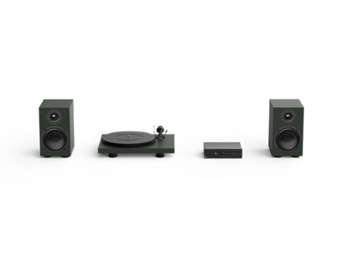 Pro-Ject - Colorful Audio System w/ Turntable, Amplifier & Speakers - Satin Green - Satin Green