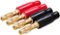 Insignia™ - Speaker Wire Banana Plugs (4-Count) - Red/Black-Front_Standard