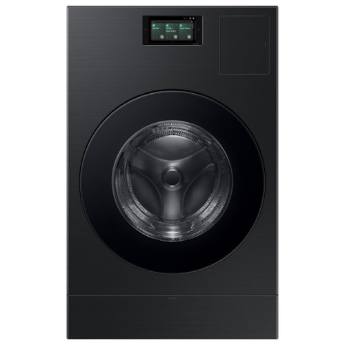 Samsung - 5.3 cu. ft. Bespoke AI Ventless Smart All-In-One Front Load Washer/Electric Dryer Combo with Ventless Heat Pump - Brushed Black-Front_Standard