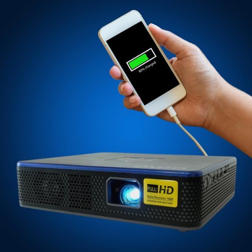 AAXA M7 1080p DLP Mini Projector, Direct Screen Mirroring, 1200 LED Lumens, Massive 3-hour battery, Dual Speakers - Gray/Black HOW TO BUY