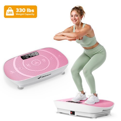 MERACH - CV30 Slim Vibration Plate Quiet Compact Vibration Plateform Exercise Machine - Pink-Front_Standard 