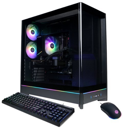 CyberPowerPC - Gaming Desktop - Intel Core i9-14900F - NVIDIA GeForce RTX 5070 12GB - 32GB DDR5 - 1TB PCIe 4.0 SSD - Black-Front_Standard 
