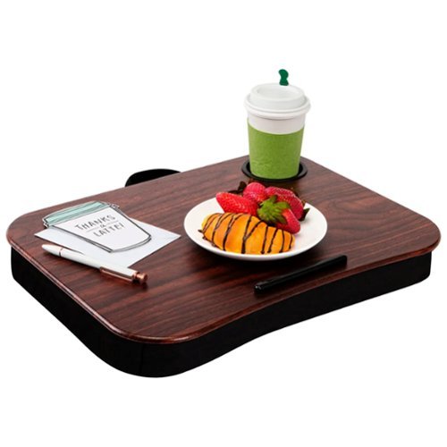 LapGear Cup Holder Lap Desk for 14 Laptop - Espresso Woodgrain BUY ONLINE