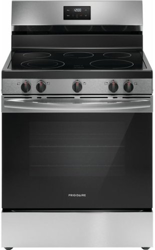Frigidaire - 30" Electric Range with Quick Boil Element - Stainless Steel-Front_Standard