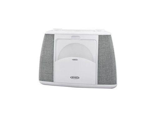 Jensen - CD-565 Portable Bluetooth CD Music System, Gray - White-Front_Standard 
