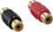 Insignia™ - RCA Plug Couplers (2-Pack) - Red/Black-Front_Standard