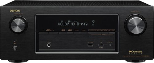  Denon - In-Command 1505W 7.2-Ch. 4K Ultra HD and 3D Pass-Through A/V Home Theater Receiver - Black