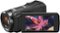 JVC - Everio Quad Proof GZR320BUS HD Water-Resistant Flash Memory Camcorder - Black-Angle_Standard