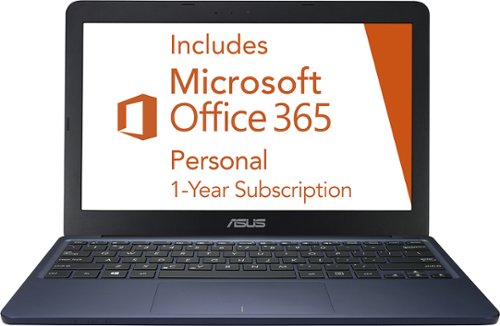 Asus - Geek Squad® Certified Refurbished 11.6" Laptop - Intel Atom - 2GB Memory - 32GB Flash Storage - Blue-Front_Standard 