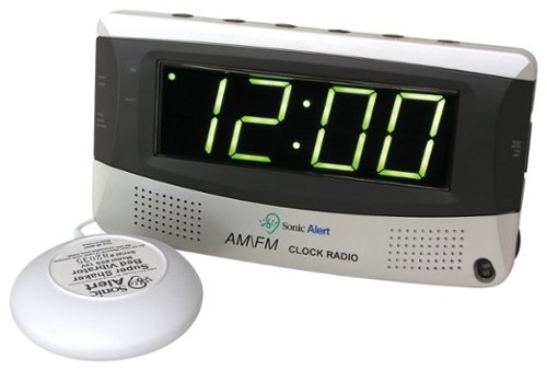  Sonic Alert - Sonic Boom AM/FM Clock Radio - White