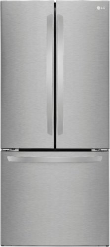 LG - 21.8 Cu. Ft. French Door Built-In Refrigerator with Smart Cooling System - Stainless Steel