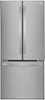 LG - 21.8 Cu. Ft. French Door Built-In Refrigerator with Smart Cooling System - Stainless Steel-Front_Standard 