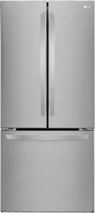 LG - 21.8 Cu. Ft. French Door Refrigerator - Stainless steel - Front_Standard