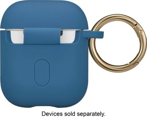 Best Buy essentials™ Silicone Case for Apple AirPods 1st and 2nd Generations - Blue HOW TO BUY