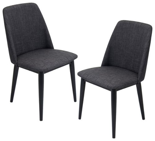 LumiSource - Tintori Dining Chair - Charcoal/Black