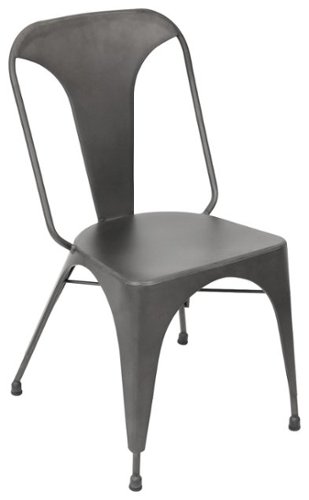  LumiSource - Austin Dining Chairs (Pair) - Matte Gray