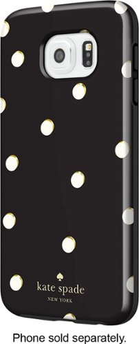  kate spade new york - Hybrid Hard Shell Case for Samsung Galaxy S6 Cell Phones - Scatter Pavilion Black/Cream