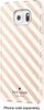 kate spade new york - Hybrid Hard Shell Case for Samsung Galaxy S6 Cell Phones - Diagonal Stripe Rose Gold/Cream-Front_Standard