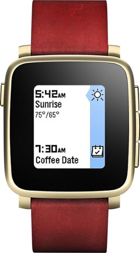  Pebble - Time Steel Smartwatch 32mm - Gold Leather
