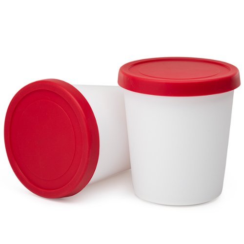 ChefWave - Reusable Silicone Ice Cream Storage Containers w/Lids (2-Pack)-Front_Standard 