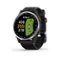 Garmin - Approach S44 GPS Smartwatch 43mm Anodized Aluminum - Silver Aluminum Bezel with Black Silicone Band - (2025)-Front_Standard