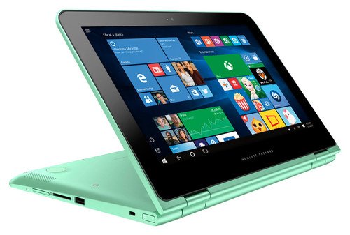 HP - Pavilion x360 2-in-1 11.6&quot; Touch-Screen Laptop - Intel Pentium - 4GB Memory - 500GB Hard Drive - Minty Green