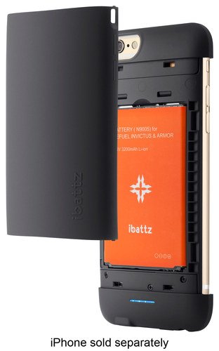  iBattz - Mojo Refuel Invictus External Battery Case for Apple® iPhone® 6 - Black