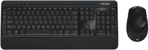 Microsoft - Desktop 3050 Full-size Wireless Keyboard and Mouse Bundle - Black