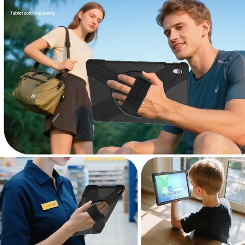 SaharaCase Raider-X Series Heavy Duty Case with Hand Strap for Samsung Galaxy Tab S10 FE+ - Scorpion Black BUY IN EUROPE