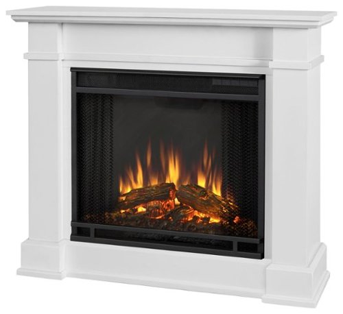 Real Flame - Devin Electric Fireplace - White-Front_Standard 