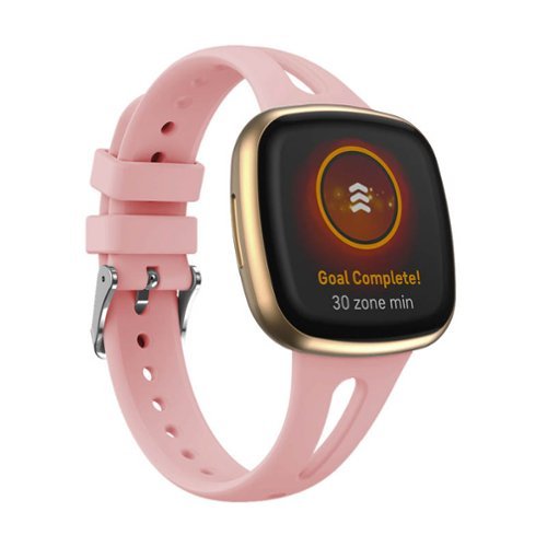 StrapsCo - Airtech Band Silicone Rubber Watch Strap For Fitbit Sense 2 (Short-Medium) - Soft Pink-Front_Standard 
