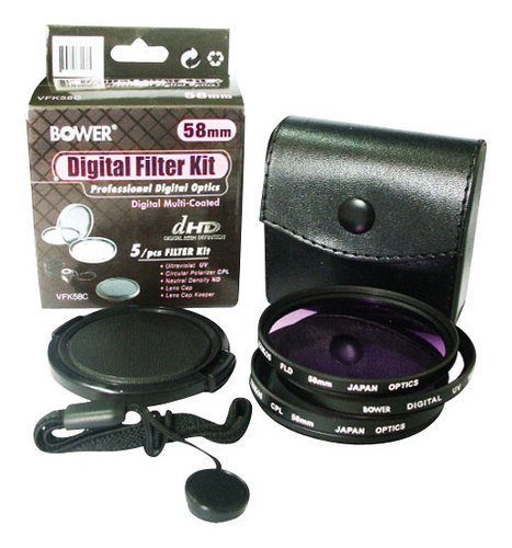  Bower - 5-Piece 58mm Digital Lens Filter Kit