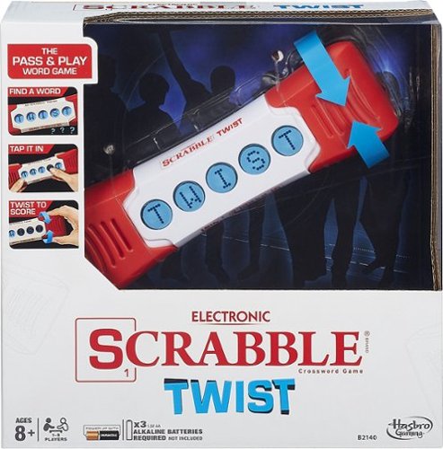  Hasbro - Scrabble Twist Handheld Game - Red/White