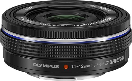  M.Zuiko Digital ED 14-42mm f/3.5-5.6 EZ Zoom Lens for Most Olympus OM-D and PEN Cameras - Black