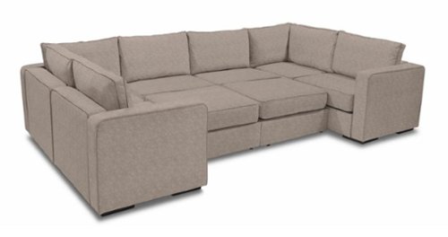 Lovesac - 8 Seats + 10 Sides Corded Velvet & Standard Foam - Venetian Taupe